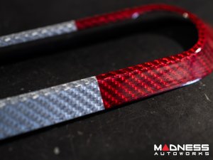 Alfa Romeo Giulia Air Conditioning Dash Bezel - Carbon Fiber - Italian Theme - Pre '20 - Feroce Carbon 